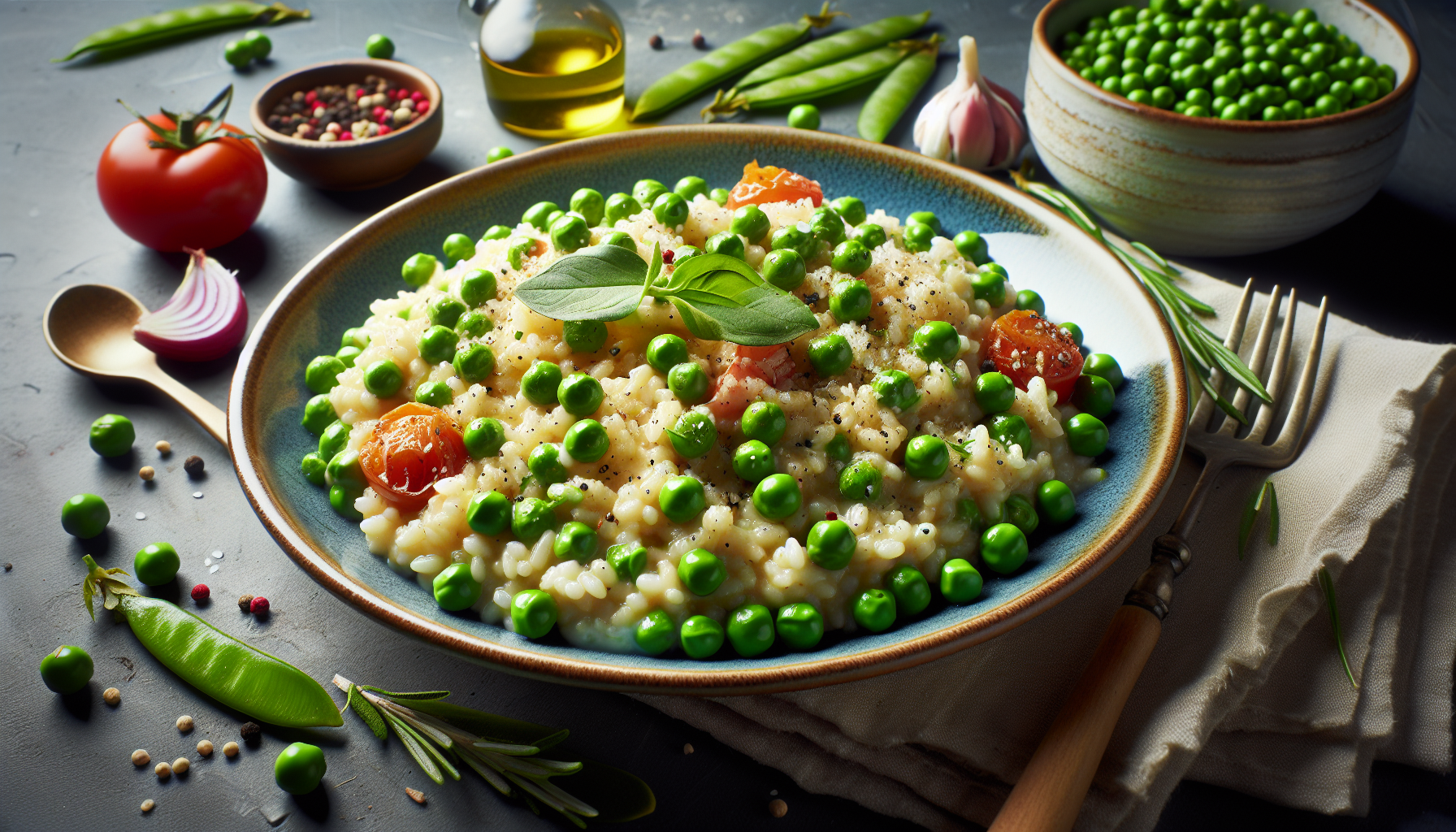 Risotto con piselli surgelati